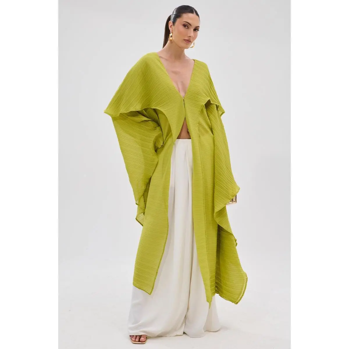 FLY AWAY WITH ME BLOUSE IN CHARTREUSE