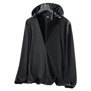 Men’s sun-protection hooded sweatshirt, sun protection, long sleeves, moisture-wicking and breathable for a cool feel, suitable for outdoor sports, fitness, hiking, camping, fishing, boating, and construction activities.