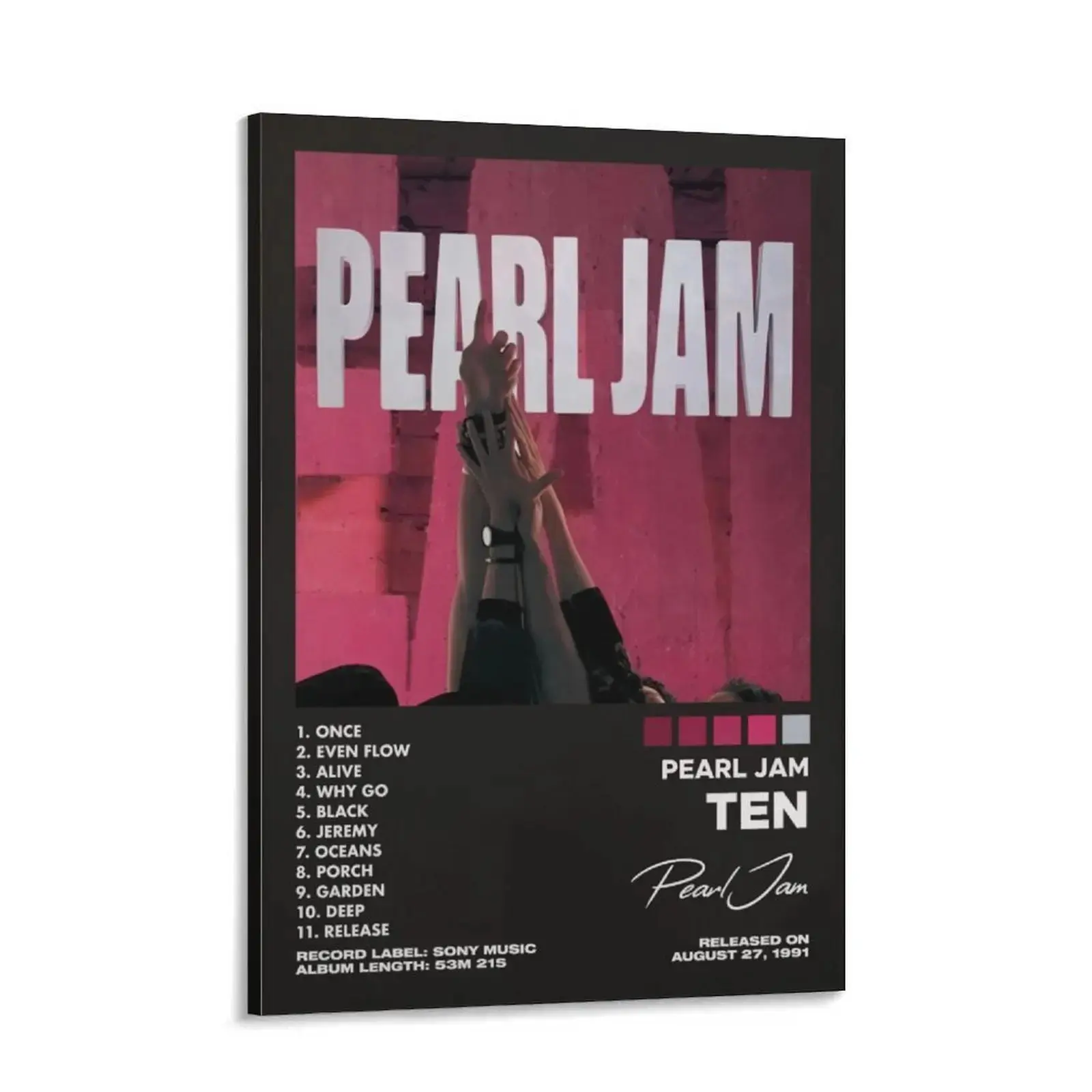 Pearl Jam 10 Album Cover Poster, Unframed Home Decor, Music Fan Gift