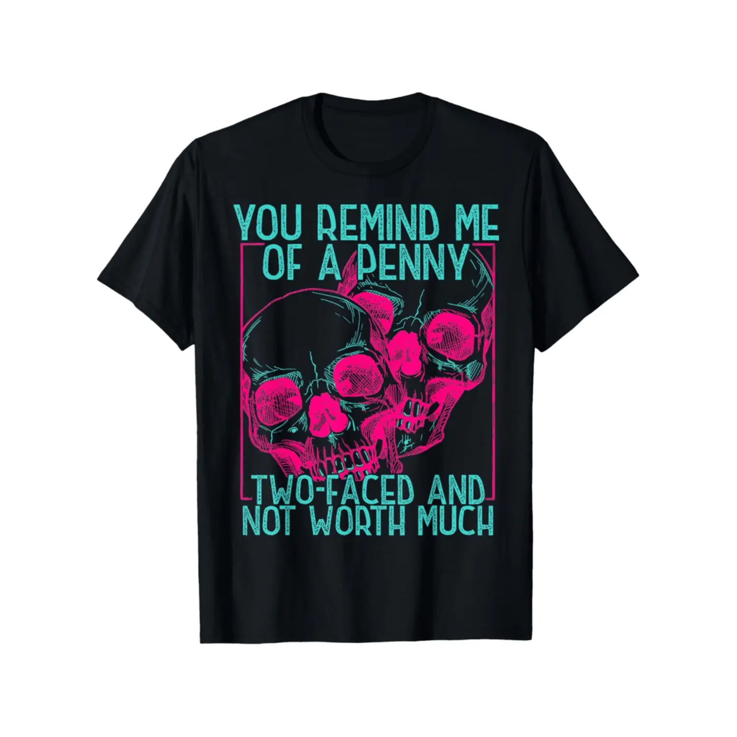100% Cotton Golf Gift T-Shirt For Men and Women 100 cotton round neck short sleeve t shirt with heat transfer printing you   of a penny   and   much skull t shirt gift for men women   black -1
