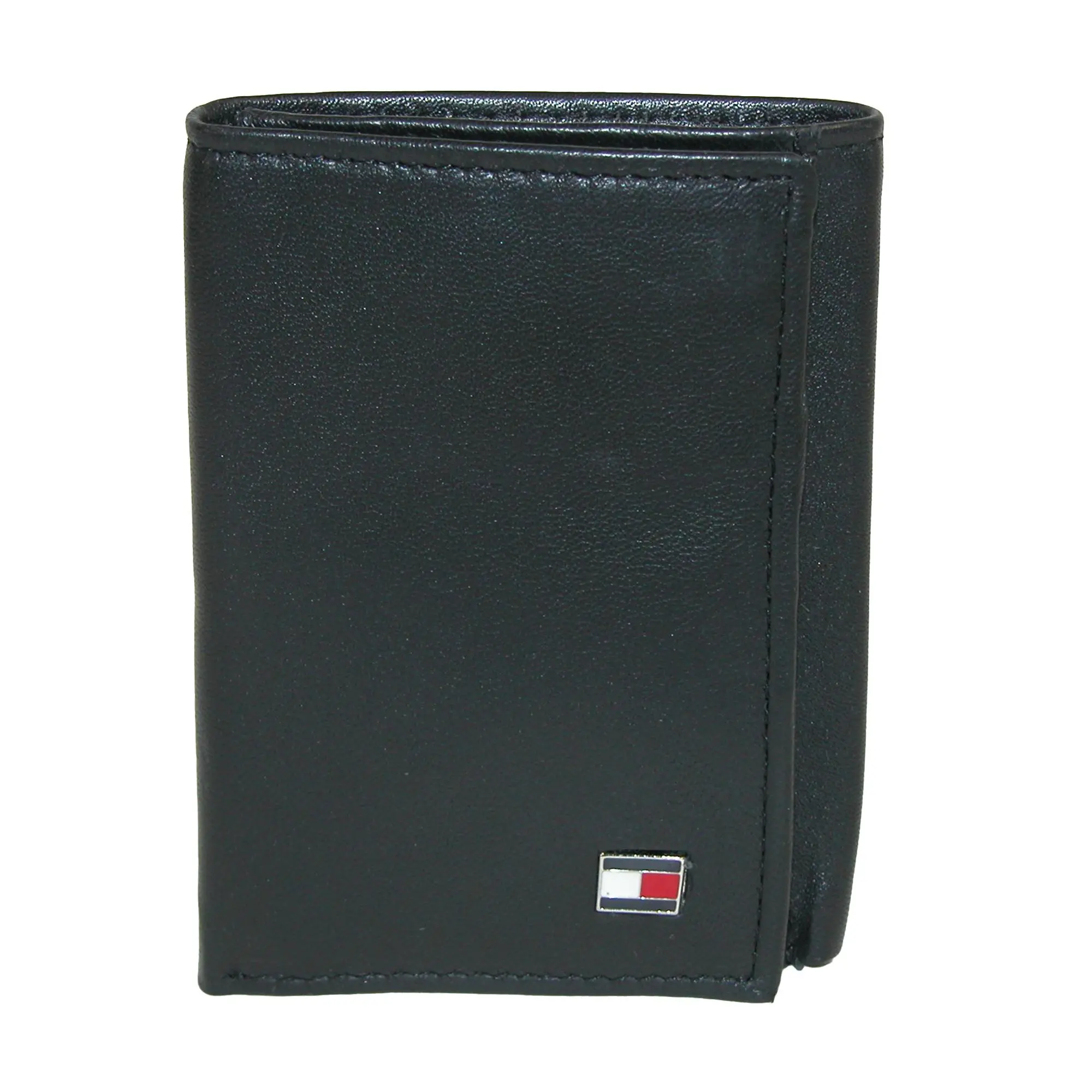 Tommy Hilfiger Men's Leather Oxford Slim Trifold Business Wallet - Stylish Credit Card Wallet for Men