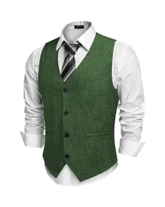 COOFANDY Men's Vests Casual Business Vests Lightweight Waistcoat Slim Fit Suit Vest