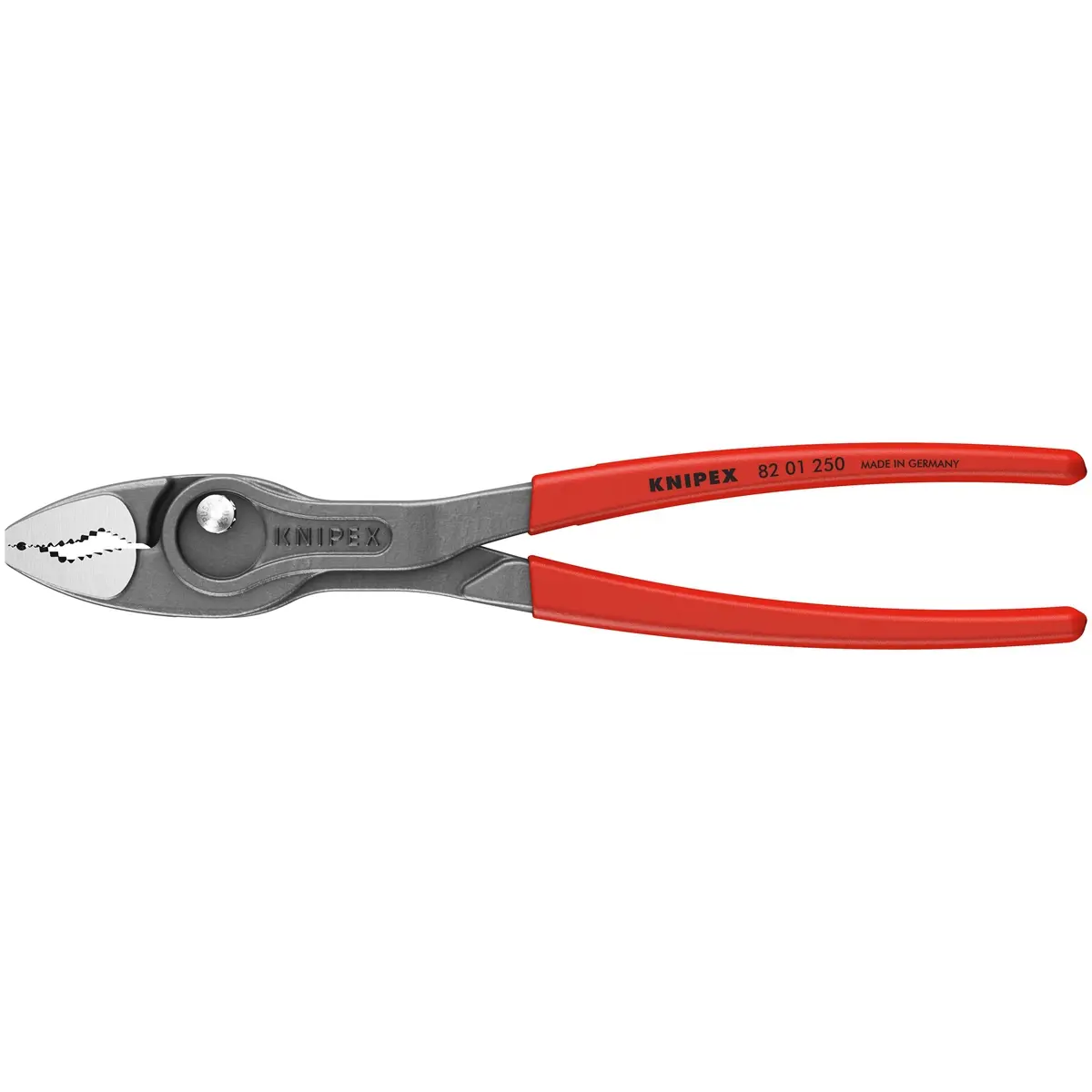 Knipex 10" Twin Grip Combination Pliers, Heavy Duty Chrome Vanadium Steel Fishing Hand Tool with Push-Button Adjustment, Pinch Guard, Front and Side Gripping, 10" Size, Workshop, Adjustable Jaw, Reliable Front Gripping, Metal, Slim Head Design, Stripped S