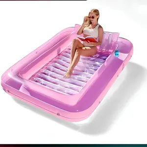 ARVIX Tanning Pool for Adults - 85"x57" XL Inflatable Pool Float with Comfort Pillow, Lounger Design, and Pool Floor for Swimming | Mother’s Day Gift | April Stock UpPool Sunbathing Tub summerwins