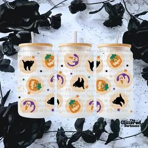Halloween Sugar Cookies Glass Cup