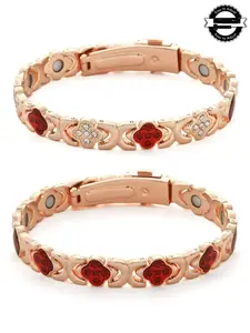 Women's Magnetic Bracelet with High-Strength Magnets, Casual Alloy Chain, All Seasons, Anti-Choking Warning, Perfect Mother's Day Gift, Bracelet Set