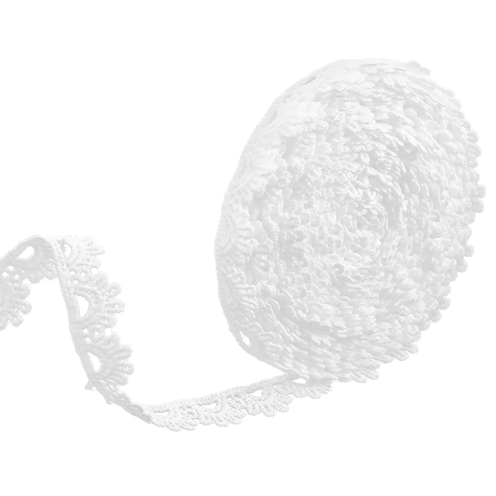 15 Yards Lace Ribbon, 0.59 Inch Wide, Vintage Scalloped Edge, Ideal for Sewing Dresses, Gift Wrapping, DIY Projects, Wedding Decorations