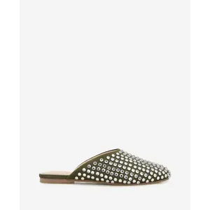 Saddie Studded Rhinestone Mule