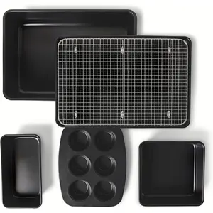 Nonstick Bakeware 6-Piece Set, Stackable, Dishwasher and Oven-Safe, Baking Pan