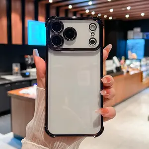 Clear Shockproof Case for iPhone 17 air、Pro Max with 4 Corners Drop Protection, Transparent Soft TPU Slim Cover, Anti-Scratch Durable Protective Phone Case