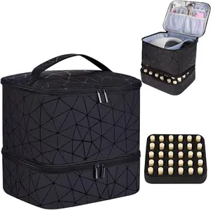 Nail Tools Organizer Bag and Nail Lamp Case, Nail Kit Organizer Holds, Nail Tools Bag for Nail Polish Carrying Case with Manicure Tools Storage Sections