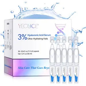 YECUCE 3% Hyaluronic Acid Facial Serum Ultra-Hydrating Serum  for Dry & Sensitive Skin 72h Moisture Lock Moisturizer Hydrate