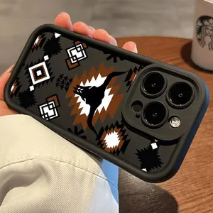 Case for iPhone 17 Air 16 Promax 15 Plus 14 13 12 11 Retro Western Cowboy Advanced fashion gift Drop Protection Shockproof Soft Silicone smartphone Cover.QXB654