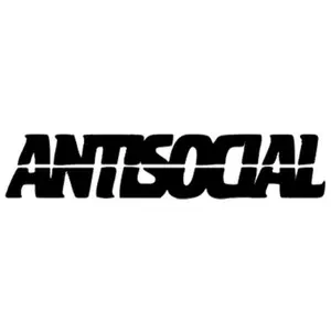Antisocial Banner Decal 11x2 White Vinyl Car Sticker
