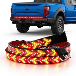 2026 Upgraded 60-Inch LED Tailgate Light Bar Strip with Fall Warning Signal, Arrow Turn Signals, IP67 Waterproof, Red & Amber Bright LEDs,Ambient Lighting  Lightbar,Spring Glow Up