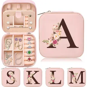 Stocking Stuffers for Teens, Christmas Gifts for Women Teen Girls Trendy Stuff Travel  Box Case Organizer Easter Basket Stuffers Personalized Birthday Mothers Day Mom Gifts, lnitial A