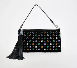 Aimee Kestenberg Onyx Hour Embellished Zip Clutch