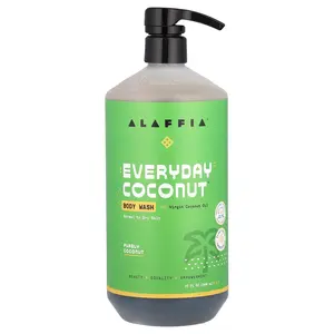 Alaffia Everyday Coconut®, Body Wash, Normal to Dry Skin, Purely Coconut, 32 fl oz (946 ml)