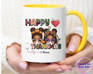 Christmas and Thanksgiving Mug for Nurses, Xmas Nurse Appreciation cup, Custom nurse thank you, Personalized gift idea secret, nicu Coffee Drinkware