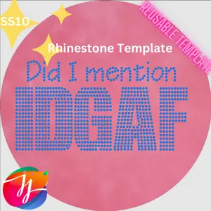 [Just Jessica]+[Did I Mention IDGAF] +[Rhinestone Template]+[reusable]+[magic flock]+[t-shirt bling design]+[bling]