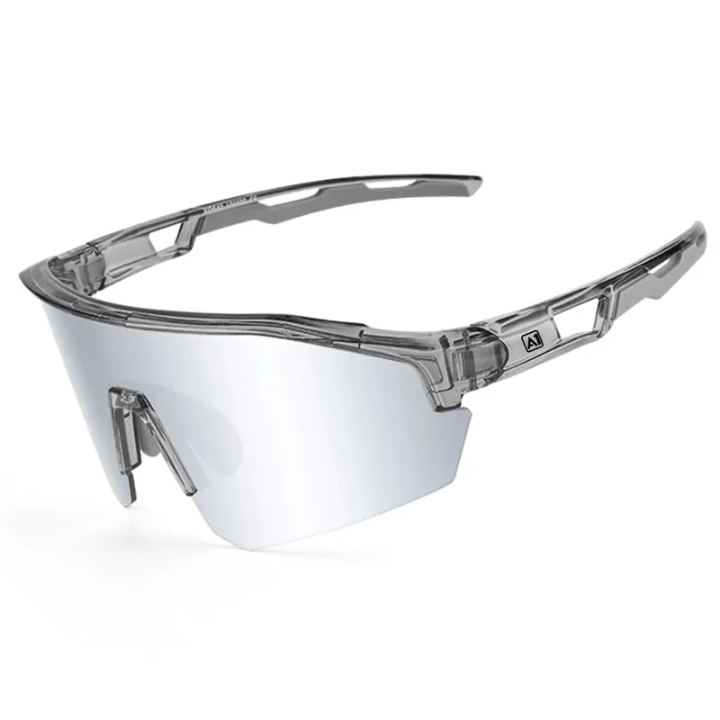 Model A1 Glasses - Z87.1+ ANSI Certified Reflective Mirror Lens Smoke-Gray Frame Lightweight Wraparound Design with Protective Case