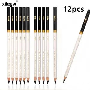 12pcs Charcoal Pencil Set, Soft Medium Hard Drawing Pencils, Sketching and Shading, Ideal for Beginners and Artists