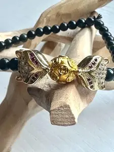 DOUBLE SIDED Red eye gold fox  bracelet | EXTRA LUCKY LOTTERY | BINGO |VEGAS |GAMBLING + ADDED DOUBLE PROTECTION
