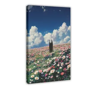 Spirited Away Poster Japanese Anime Decor, Hayao Miyazaki Art