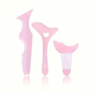 3pcs Reusable Silicone Cosmetic Makeup Tool Set – Eyeliner Guide, Mascara Shield & Lip Guard, Hypoallergenic Soft Silicone, Fragrance-Free, Compact Travel Beauty Accessories