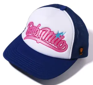 Bape Baby Milo Embroidery Trucker Hat Blue