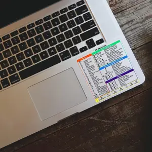 MAC Shortcut Stickers 2026 Compatible with 13-16 Inch Macbook Pro/air, Transparent, 2 Pieces, Quick Access to Favorite Functions