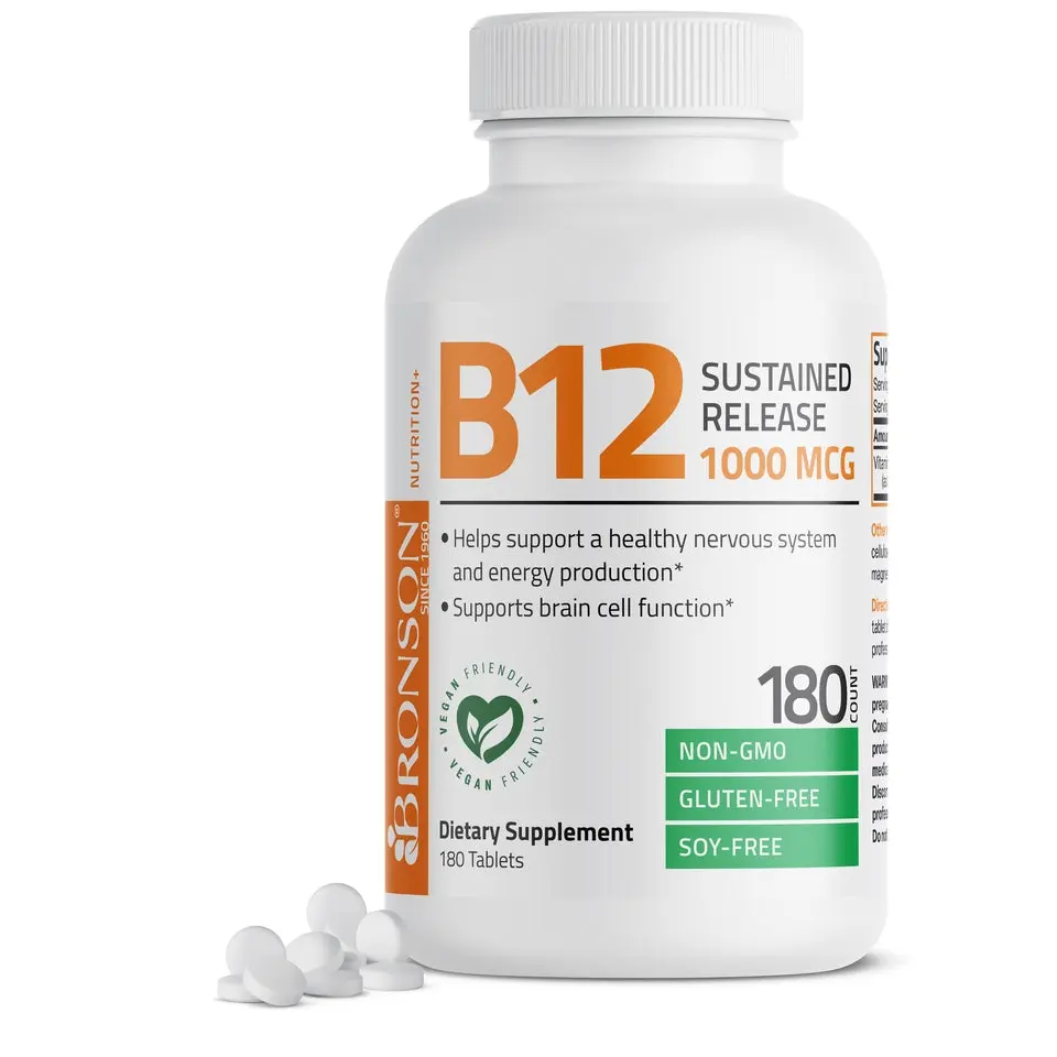 Vitamin B12 Sustained Release Non-GMO - 1,000 mcg