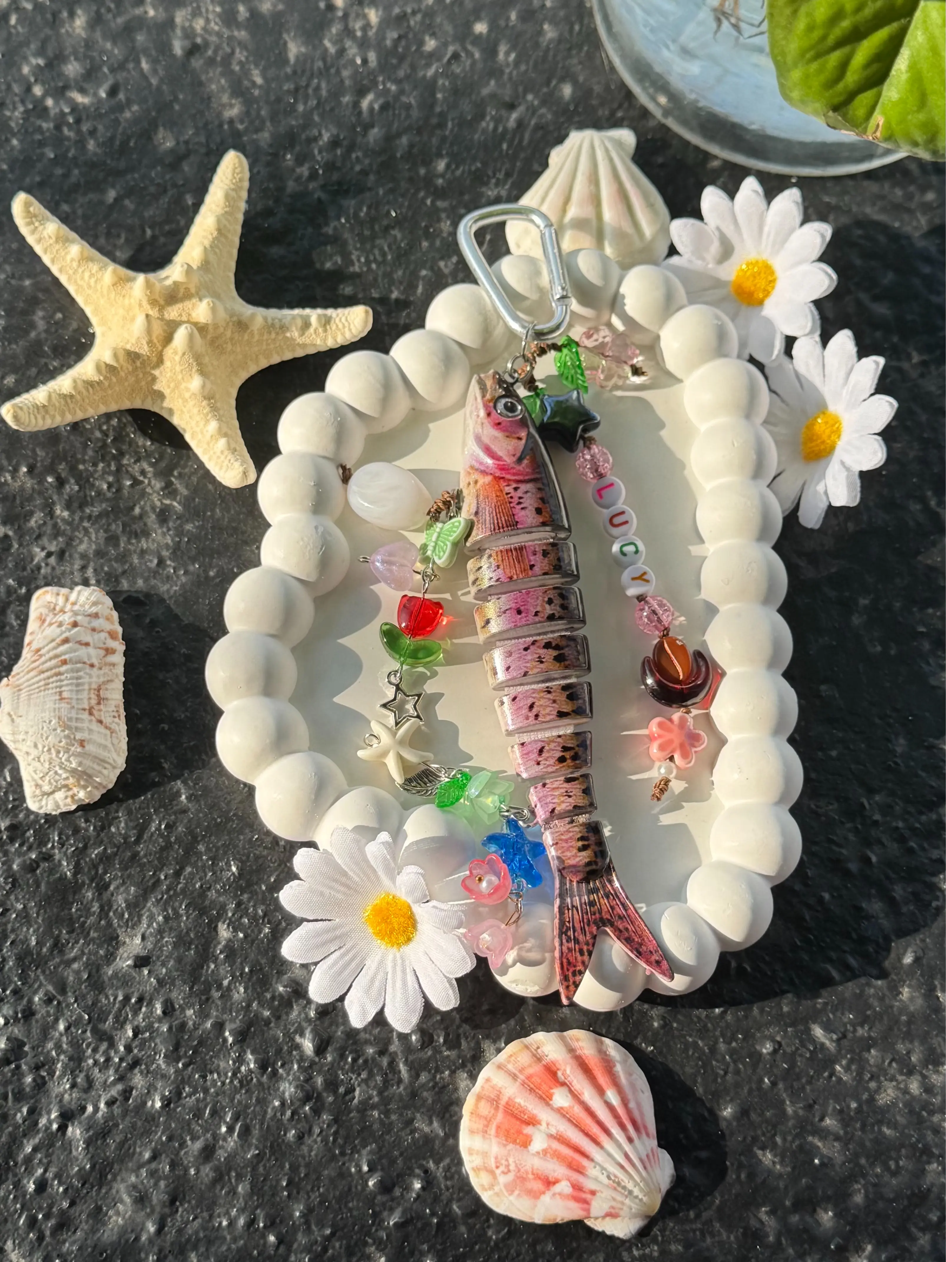[NEW] Personalized Fish Keychain – Custom Name Charm, Unique Handcrafted Bag & Car Accessory