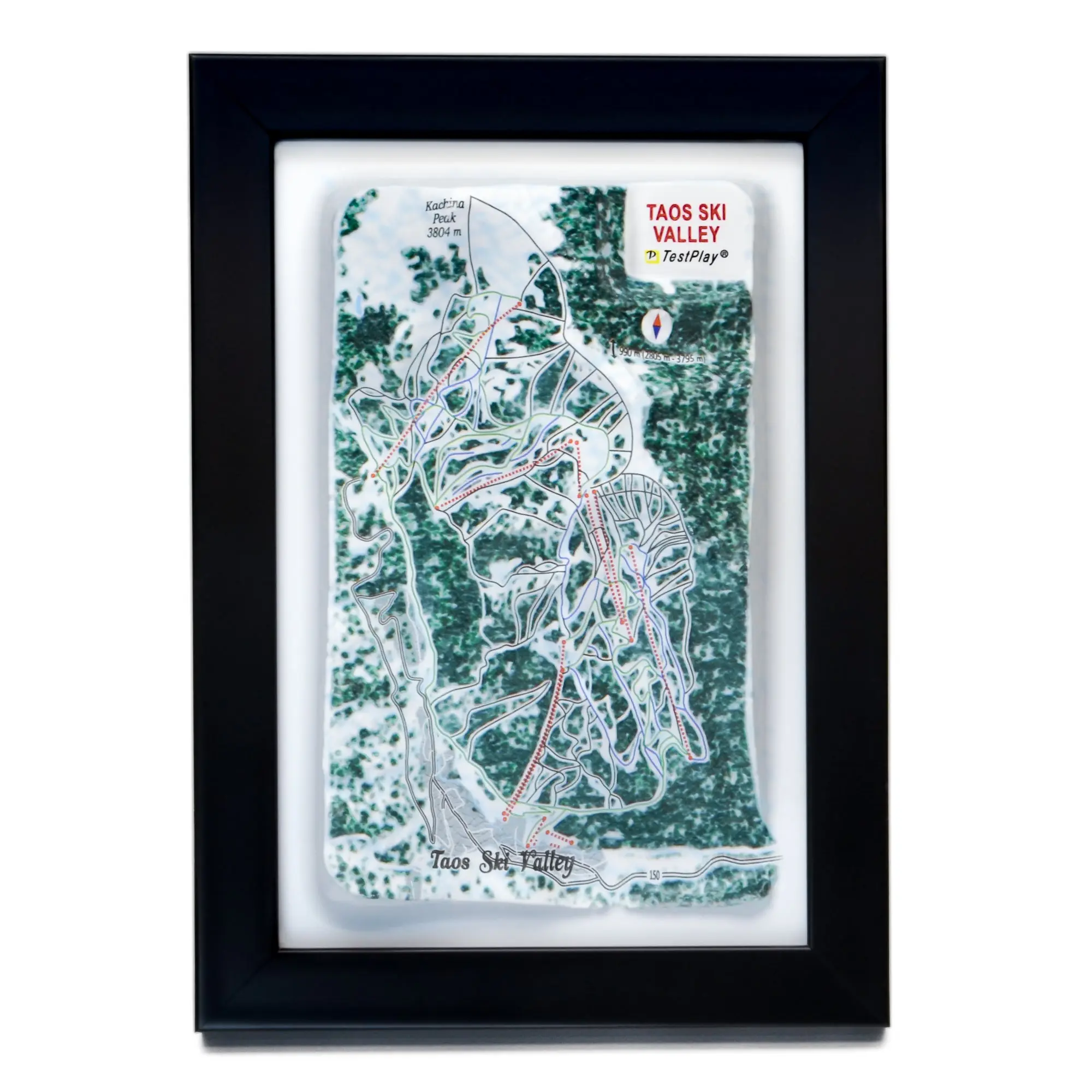Taos Ski Valley Ski Resort 3D Raised Relief Map