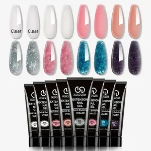 Long-lasting Poly Gel Kit Nail Extension Gel, 8 Counts/set Professional Builder Nail Gel, Nail Art & Nail Polish for Home & Salon Use