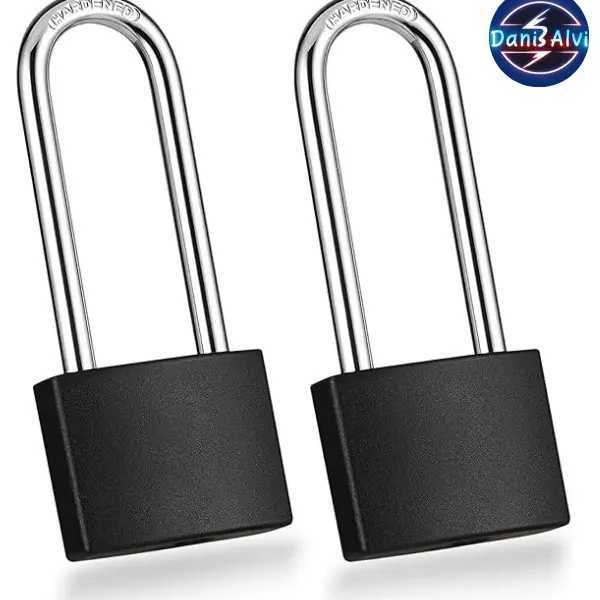 2 Pack Aluminum Locker Lock with Key, Pad Lock with 1-9/16 in. (40 mm) Wide Lock Body, Key Lock for Gym Locker, Shed, Gate, and Storage Unit