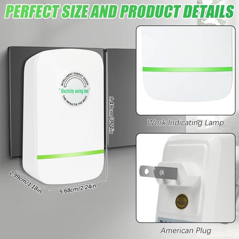 Plug-In Power Box with US Plug 2026 Updated Design, Compatible with 90–250V Input Range