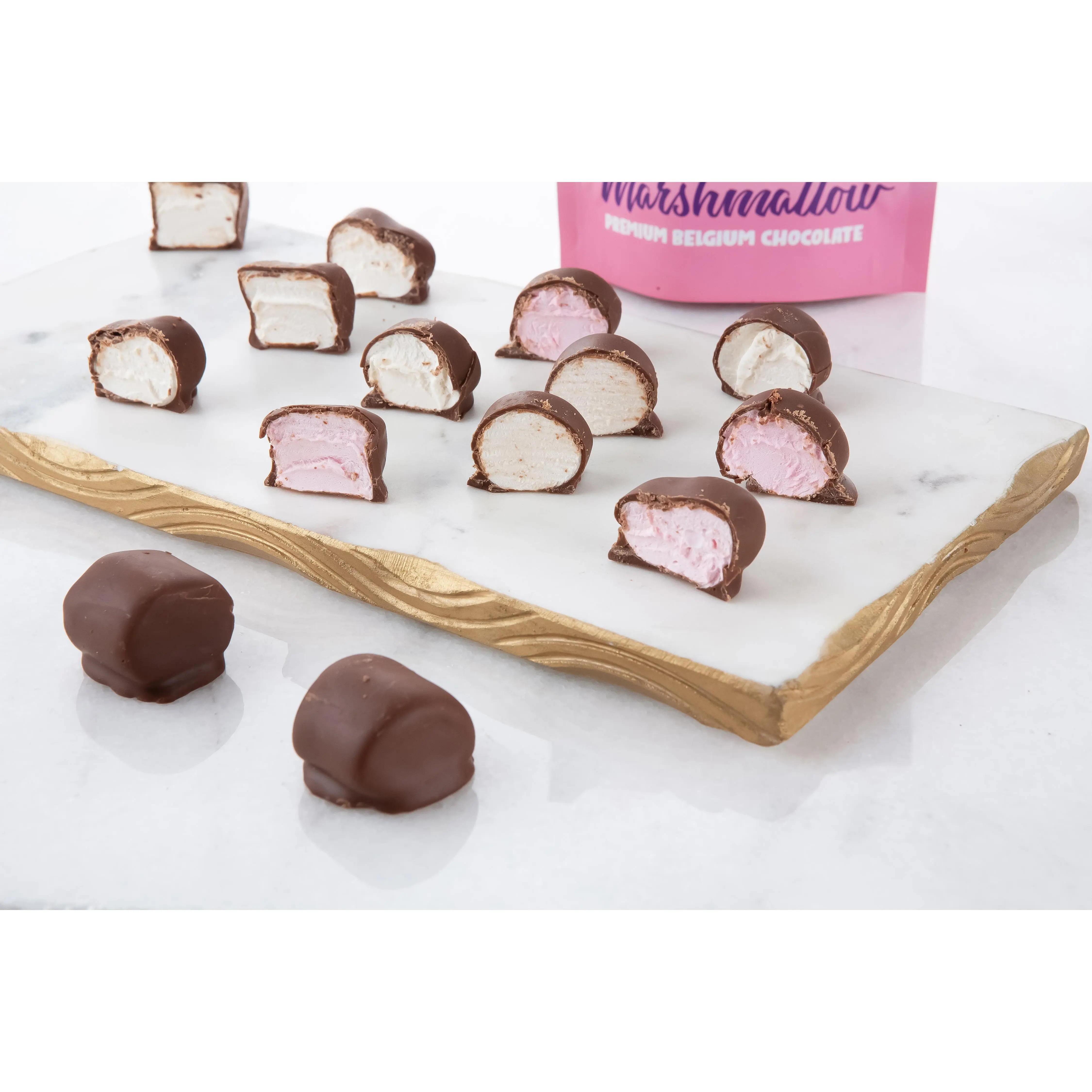 Chocolate Coated Mini Marshmallow Candy Chocolates (12 Pack)