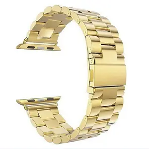 Stainless Steel Band For Apple Watch 10 Ultra 9 8 7 SE 6 5 4 3 2 1 Colorful Metal Electronic Wearable  Folding strap