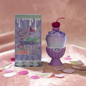 Women's 100ml Purple Cute Ice Cream Sundae Eau De Parfum - Exotic Fruity Floral Fusion Fragrance, Juicy Sweet Notes, Premium Middle Eastern EDP Perfume Fragrance, Women Perfumes