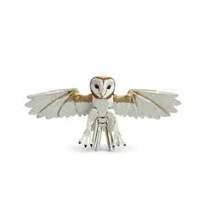 3D Printed Articulated Barn Owl Fidget Desk Toy！Poseable Wings & Head Smooth PLA Material Oatmeal/White Decoration Ornaments perfect decor gift home