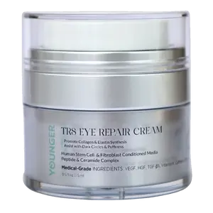 Younger.com TRS Eye Repair Cream with Growth Factors & Caffeine - 0.5 fl oz - Promotes Collagen & Elastin Synthesis - Minimizes Puffiness - Dark Circles Treatment