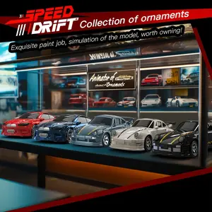 1:64 Mini RC Drift Car - 2.4GHz 4WD High Speed Racing Toy with LED Lights & Drift Props, Perfect Gift for Boys/Teens, USB Rechargeable