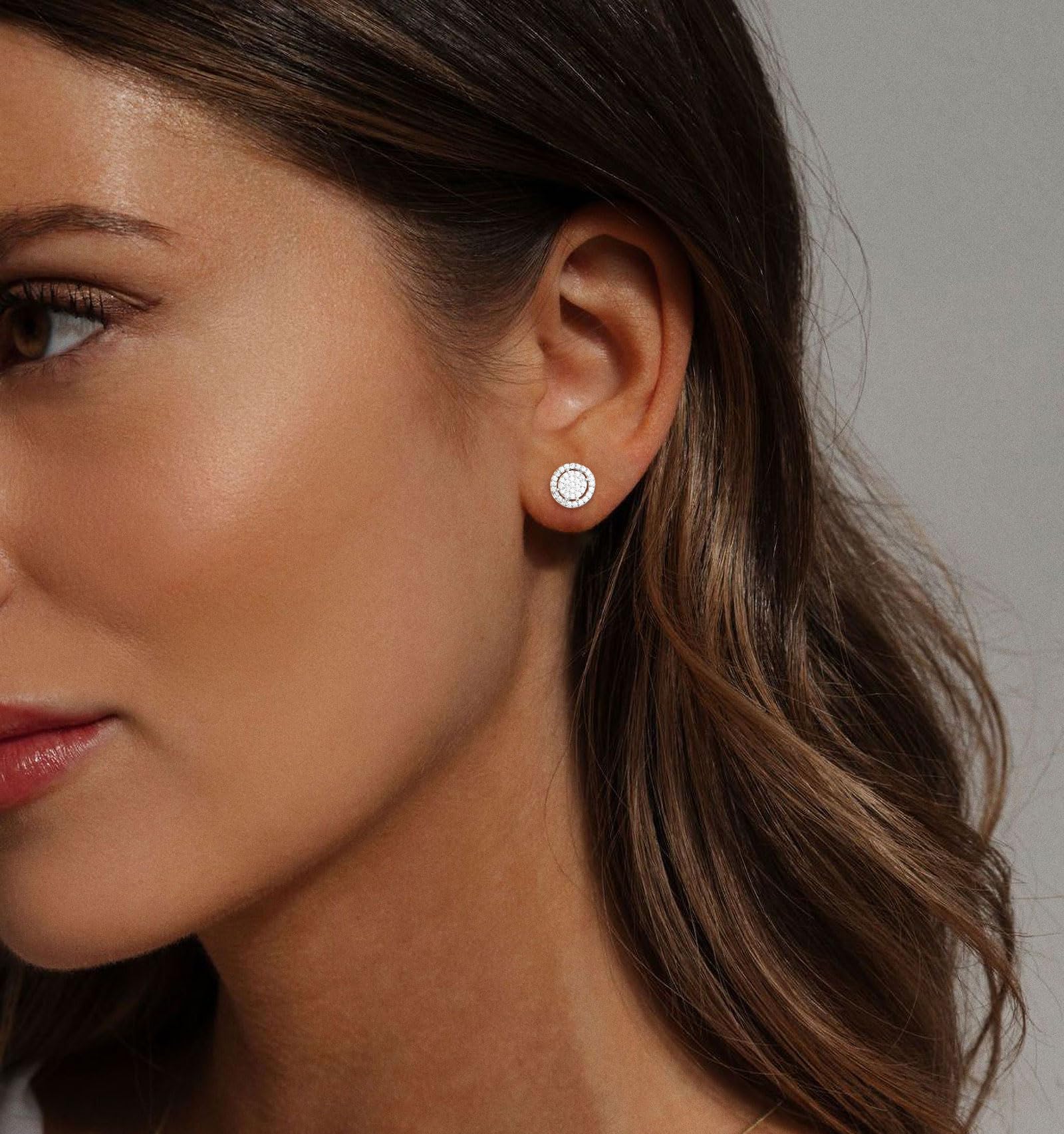 TASISO Sparkling 14K Gold Plated Cubic Zirconia Hoop & Stud Earrings Set for Women Multi-Size Daily Wear & Gift Eco-Friendly Zircon Stones Gift TASISO Sparkling 14K Gold Plated Cubic Zirconia Hoop & Stud Earrings Set for Women Multi-Size Daily Wear & Gift Eco-Friendly Zircon Stones Gift