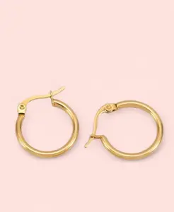 Gold Hoop 20MM Stainless Steel Earrings