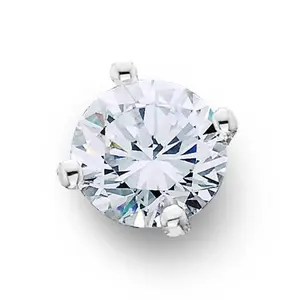 1/2ct Diamond Single Stud Earring 14K White Gold