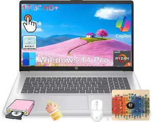 HP 17 Touchscreen Laptop Computer, AMD Ryzen 5 7430U, 17.3" HD+ AntiGlare Display, 8/16/32GB RAM, 512GB/1TB/2TB SSD, Backlit Keyboard, for Business & Student, Fast Charge, Copilot, Camera, Win11 Pro, Patented Kit