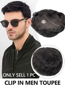 Men's Short Hair Wig Made of Human Hair, Stylish and Lightweight, Seamless Design for Natural Look, Perfect for Daily Wear