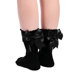 Foxblood Black Ribbon Socks