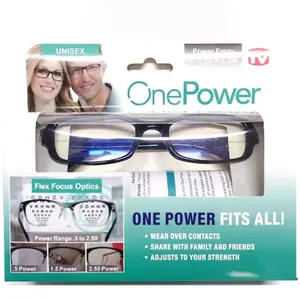 One Power Auto-Focus Glasses - Unisex, 5 Styles to Choose From Comfort Adjustable Clear Square Frame